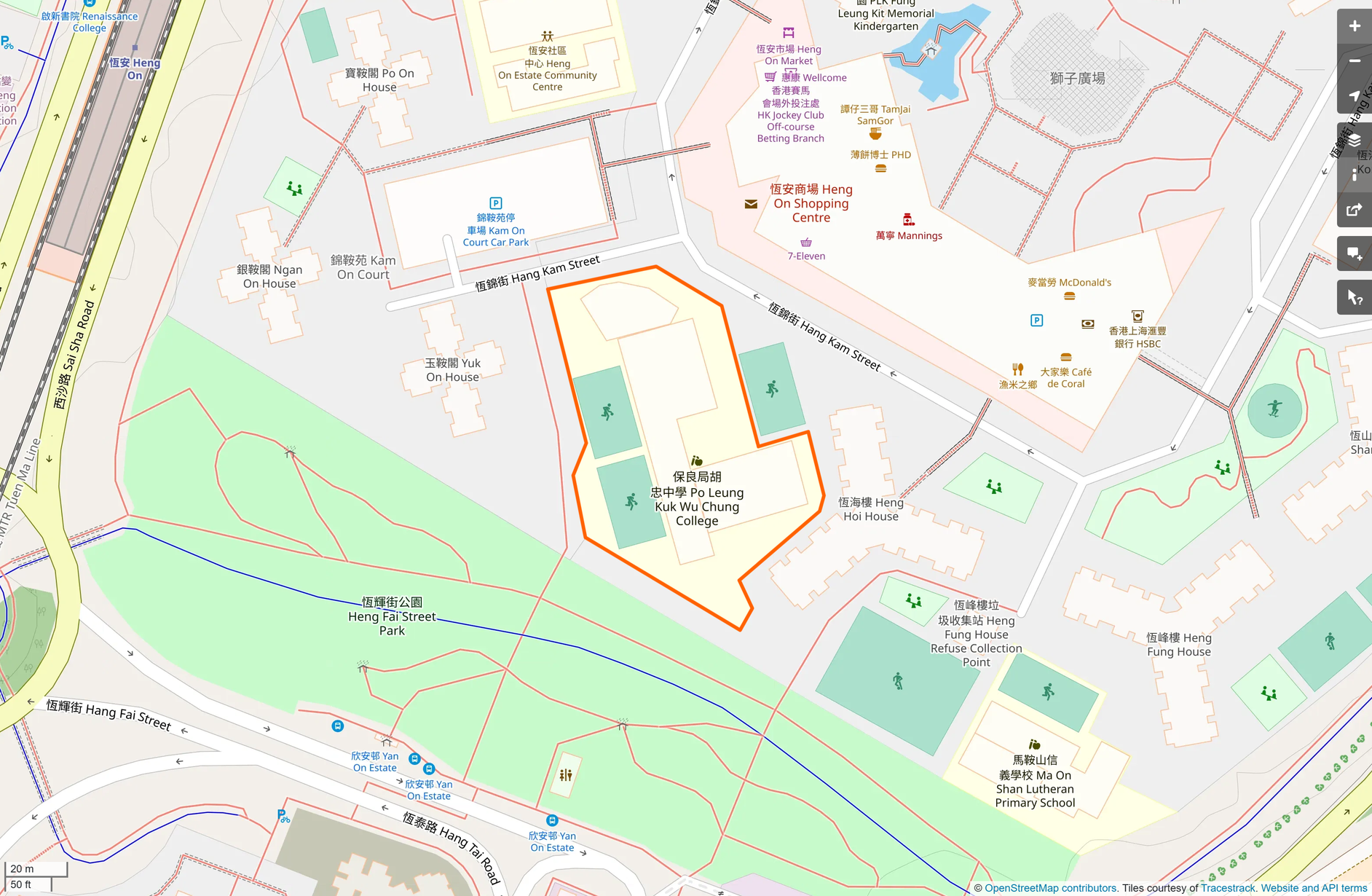OSM: 保良局胡忠中學 PLK Wu Chung College