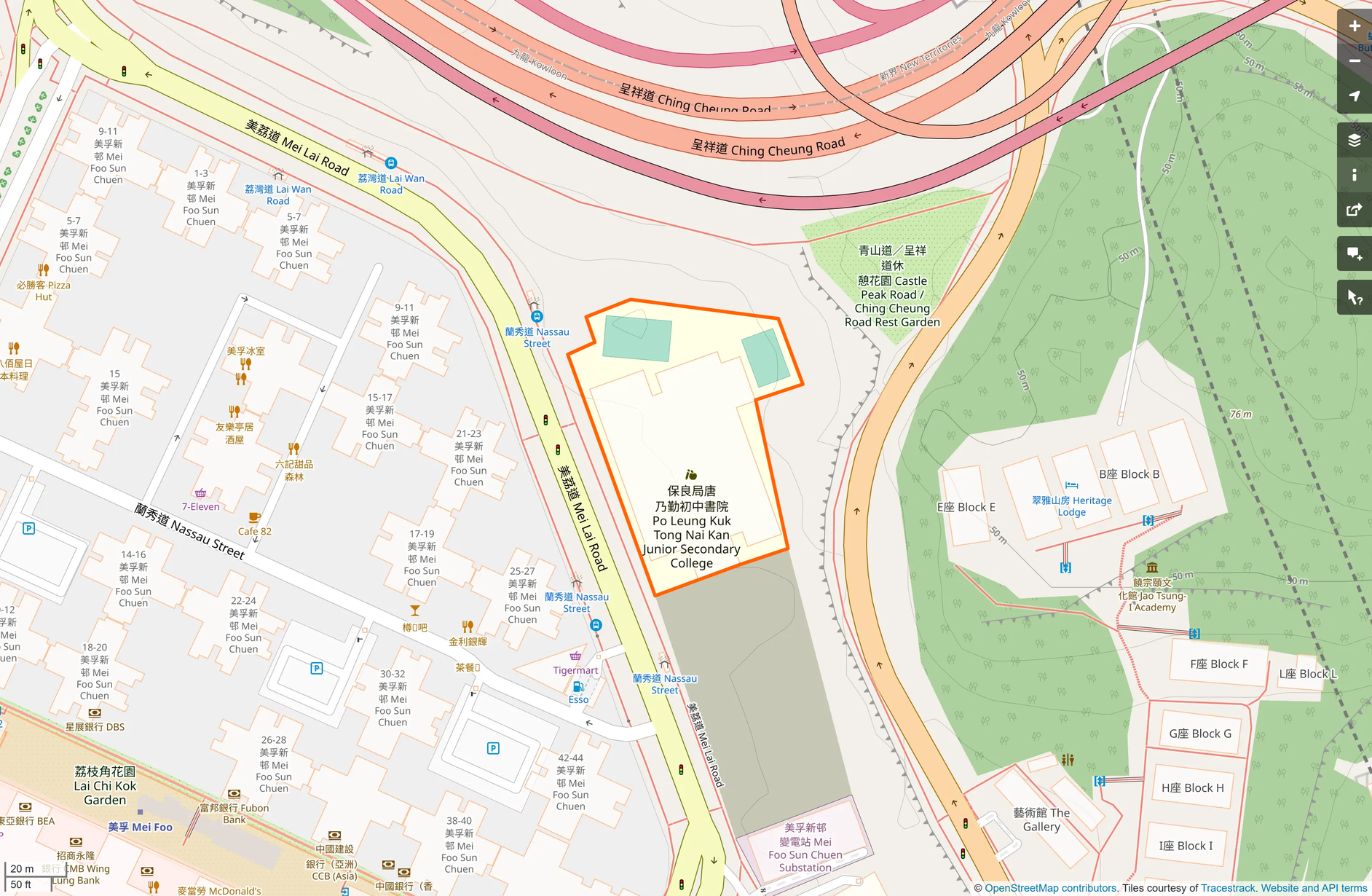 OSM: 保良局唐乃勤初中書院 PLK Tong Nai Kan Junior Secondary College