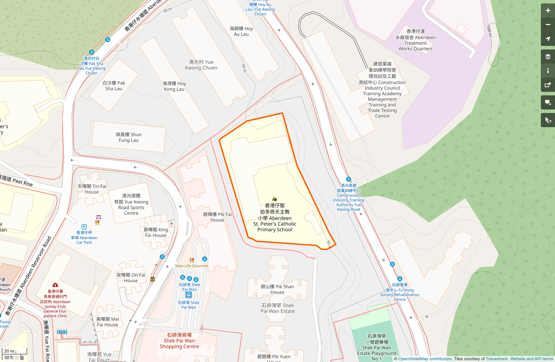 OSM: 香港仔聖伯多祿天主教小學 Aberdeen St. Peter's Catholic Primary School