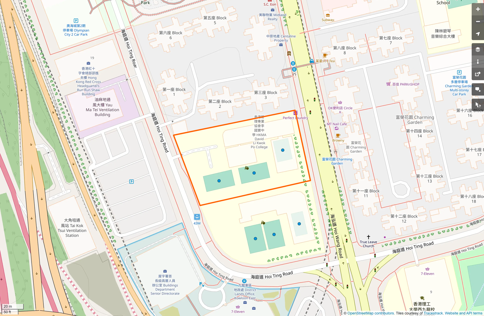 OSM: 李國寶中學 HKMA David Li Kwok Po College