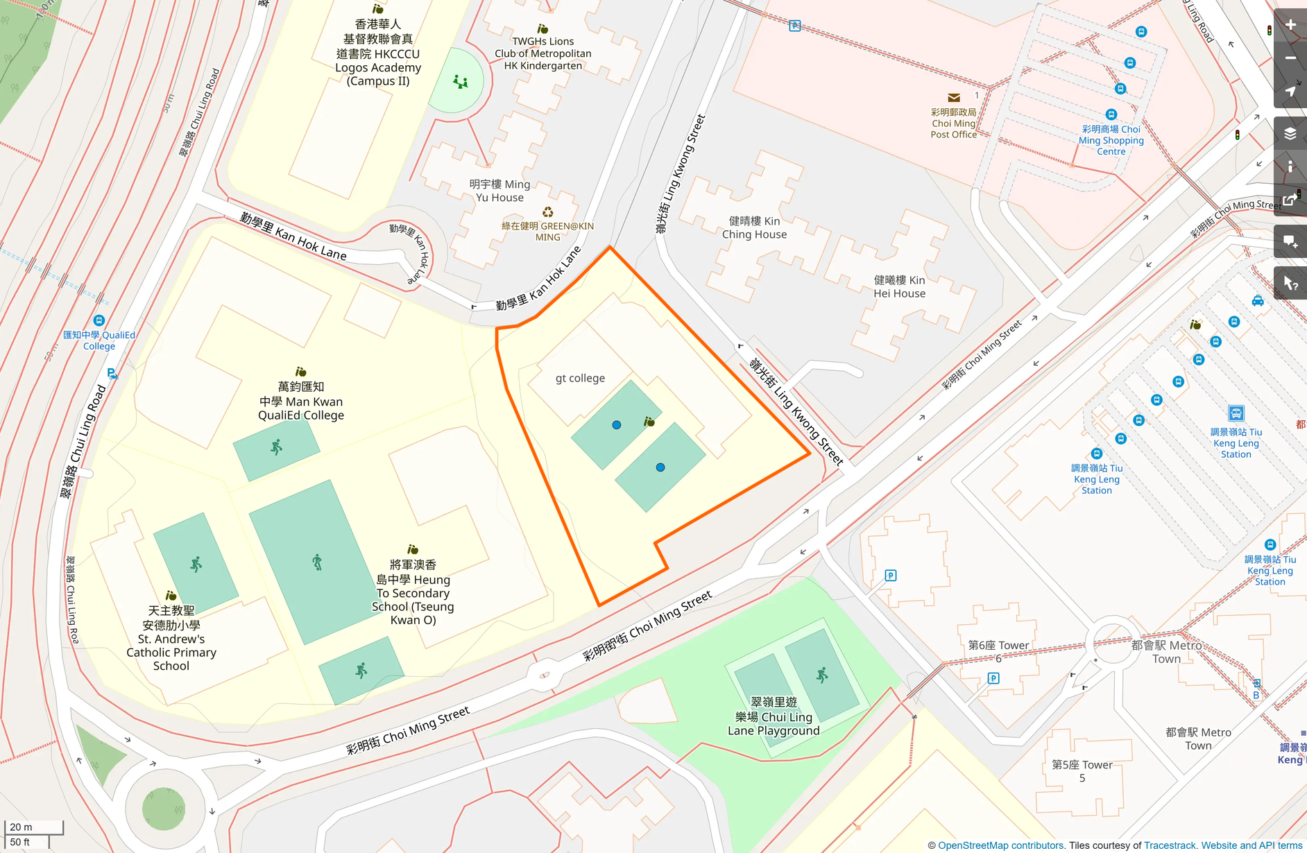 OSM: 優才楊殷有娣書院 G.T. (Ellen Yeung) College