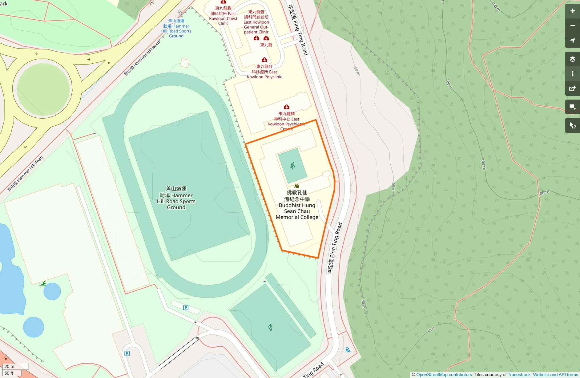 OSM: 佛教孔仙洲紀念中學 Buddhist Hung Sean Chau Memorial College