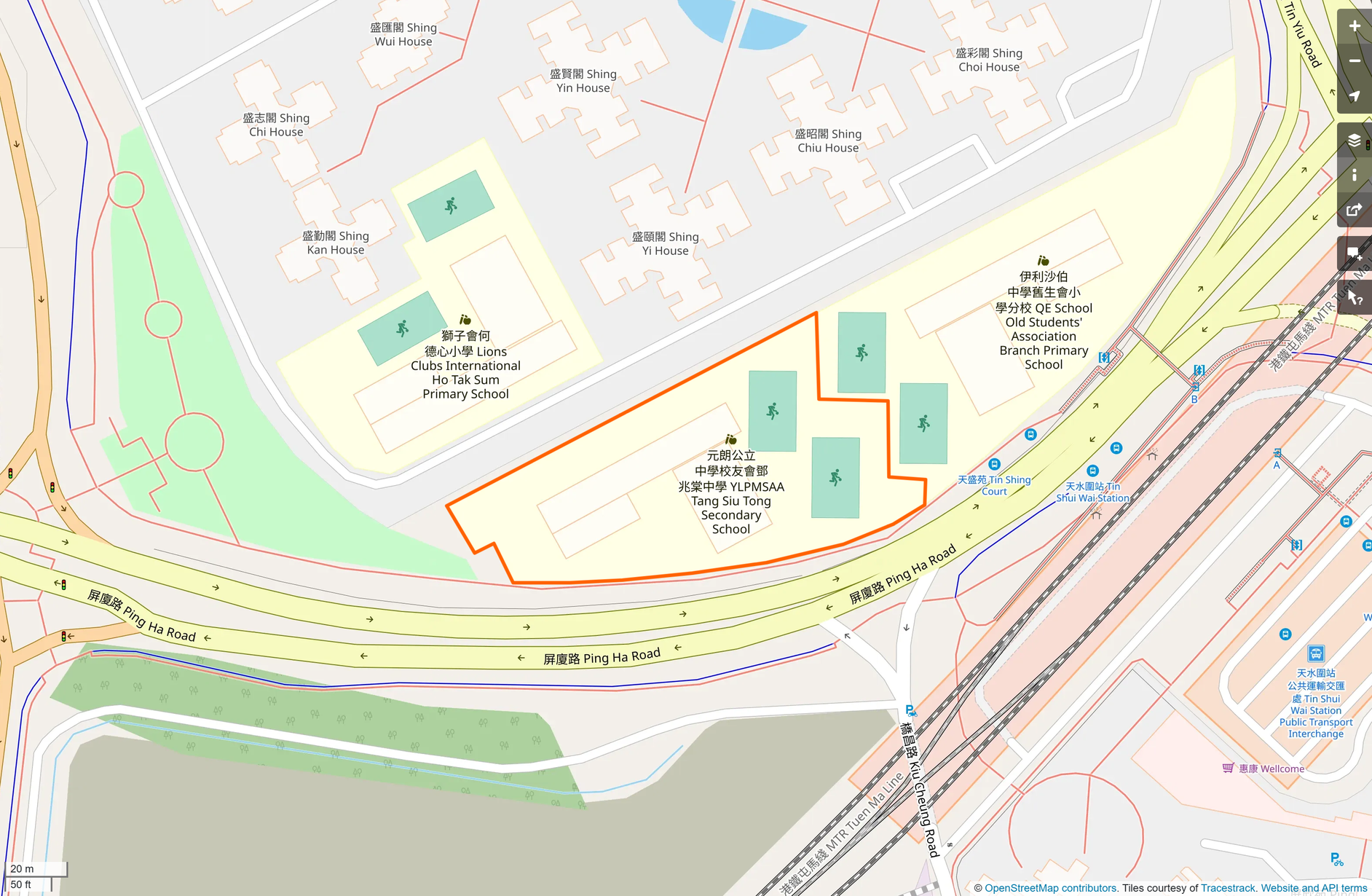 OSM: 鄧兆棠中學 YLPMSAA Tang Siu Tong Secondary School