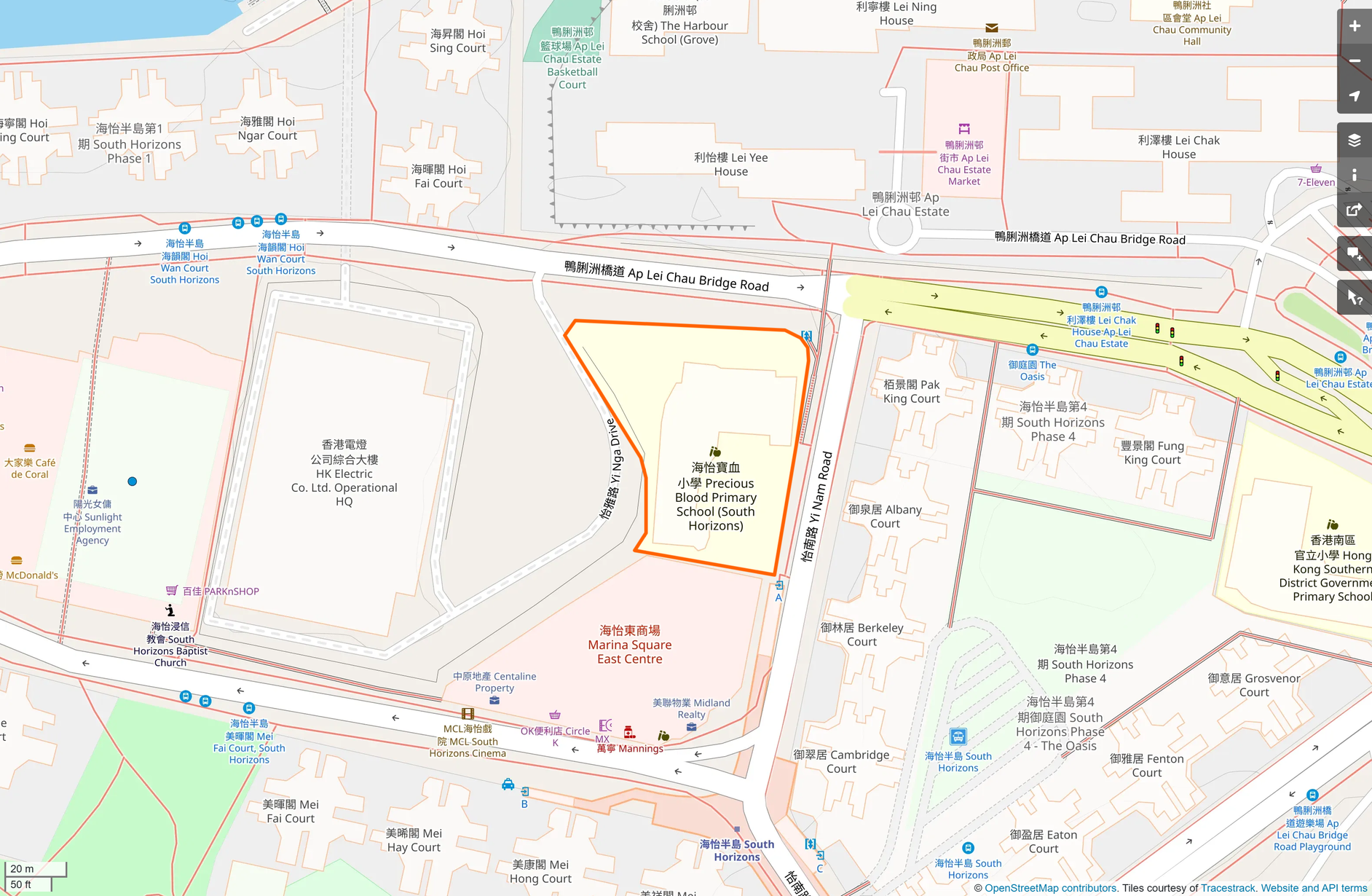 OSM: 海怡寶血小學 Precious Blood Primary School (South Horizons)
