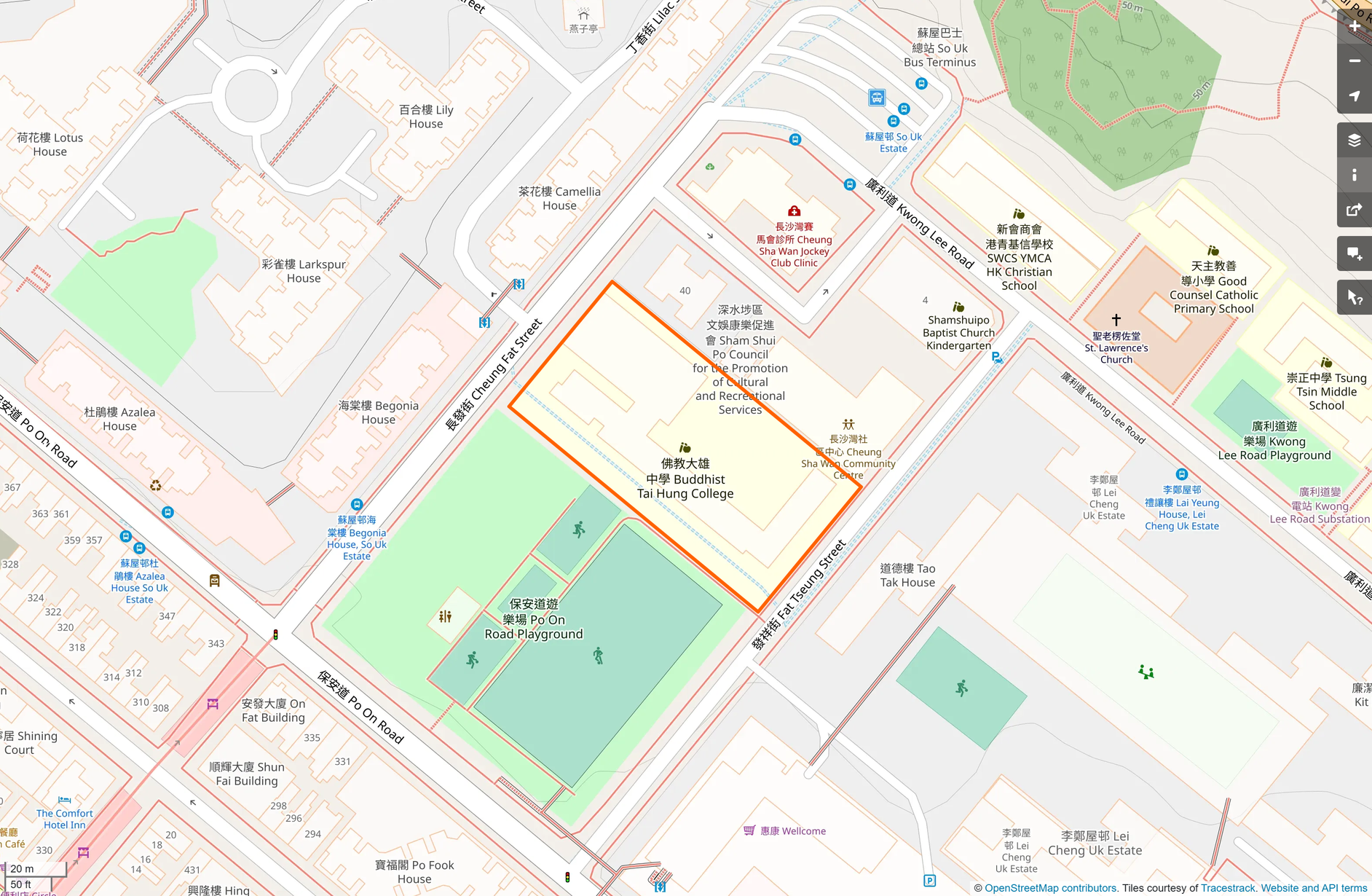 OSM: 佛教大雄中學 Buddhist Tai Hung College