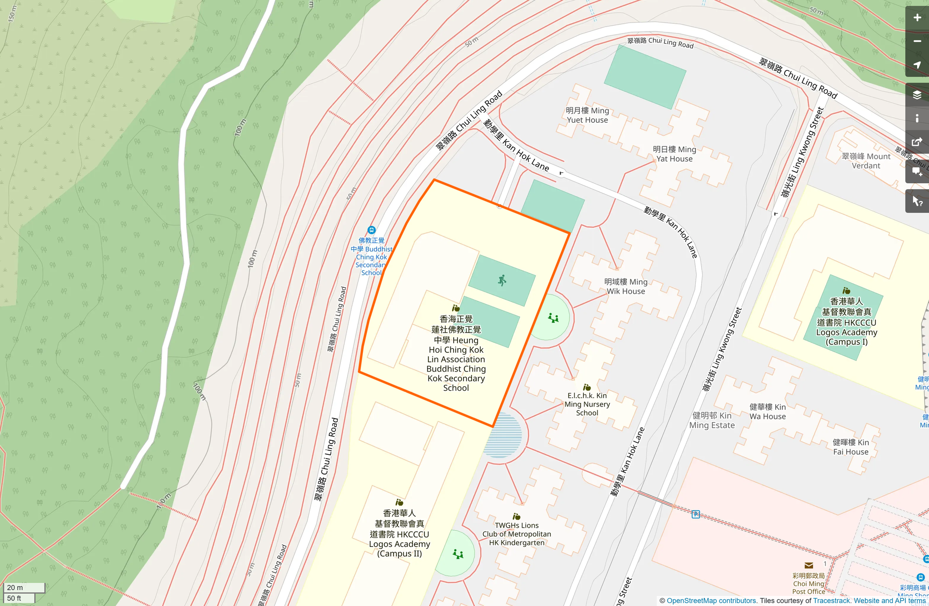 OSM: 香海正覺蓮社佛教正覺中學 HHCKLA Buddhist Ching Kok Secondary School