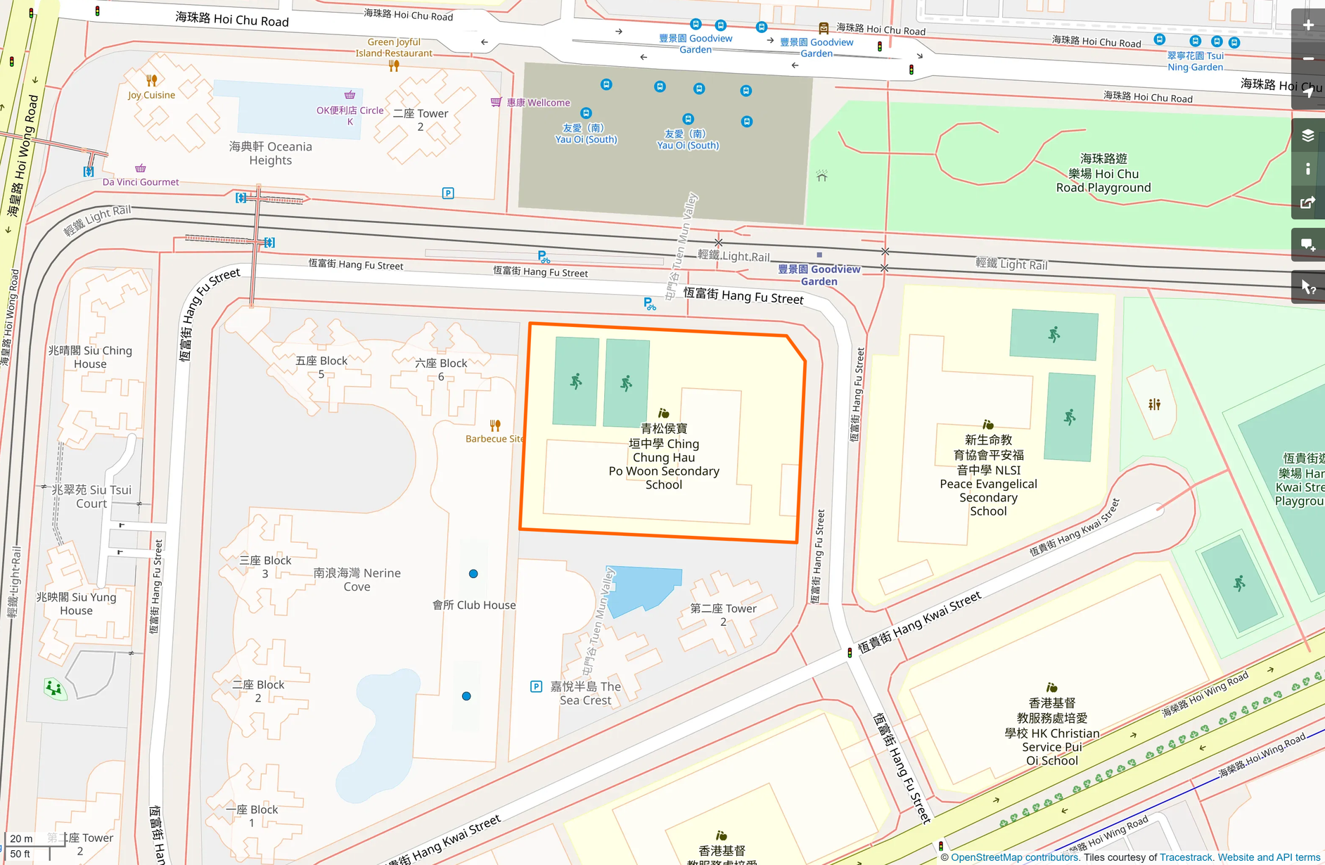 OSM: 青松侯寶垣中學 Ching Chung Hau Po Woon Secondary School