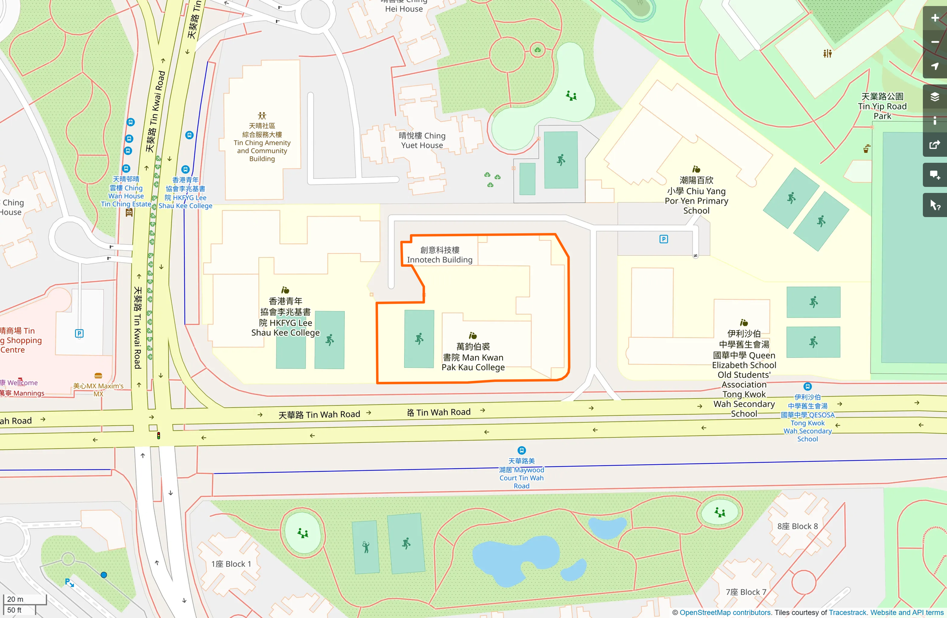 OSM: 萬鈞伯裘書院 Man Kwan Pak Kau College