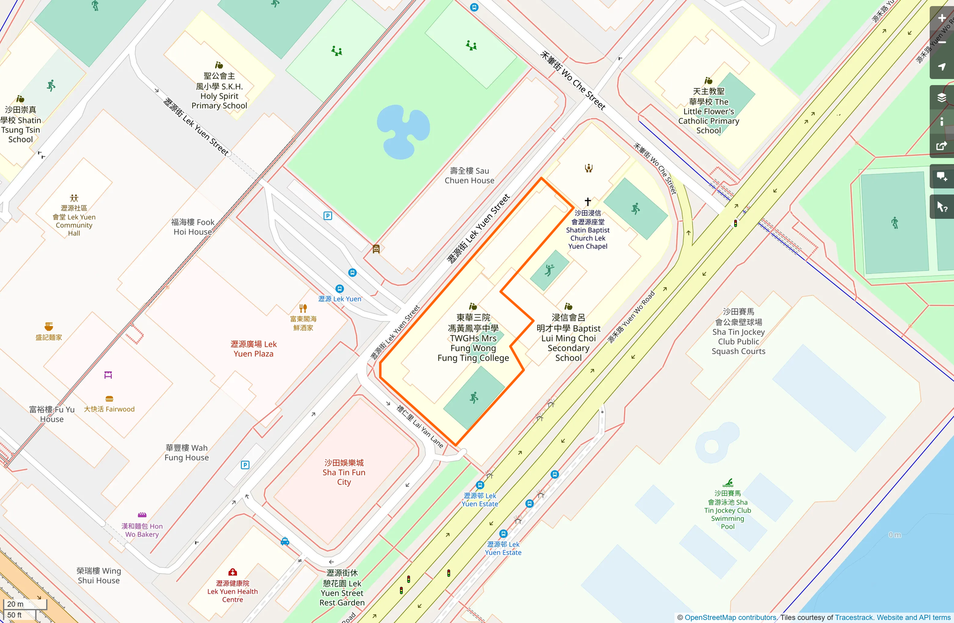 OSM: 東華三院馮黃鳳亭中學 TWGHs Mrs Fung Wong Fung Ting College
