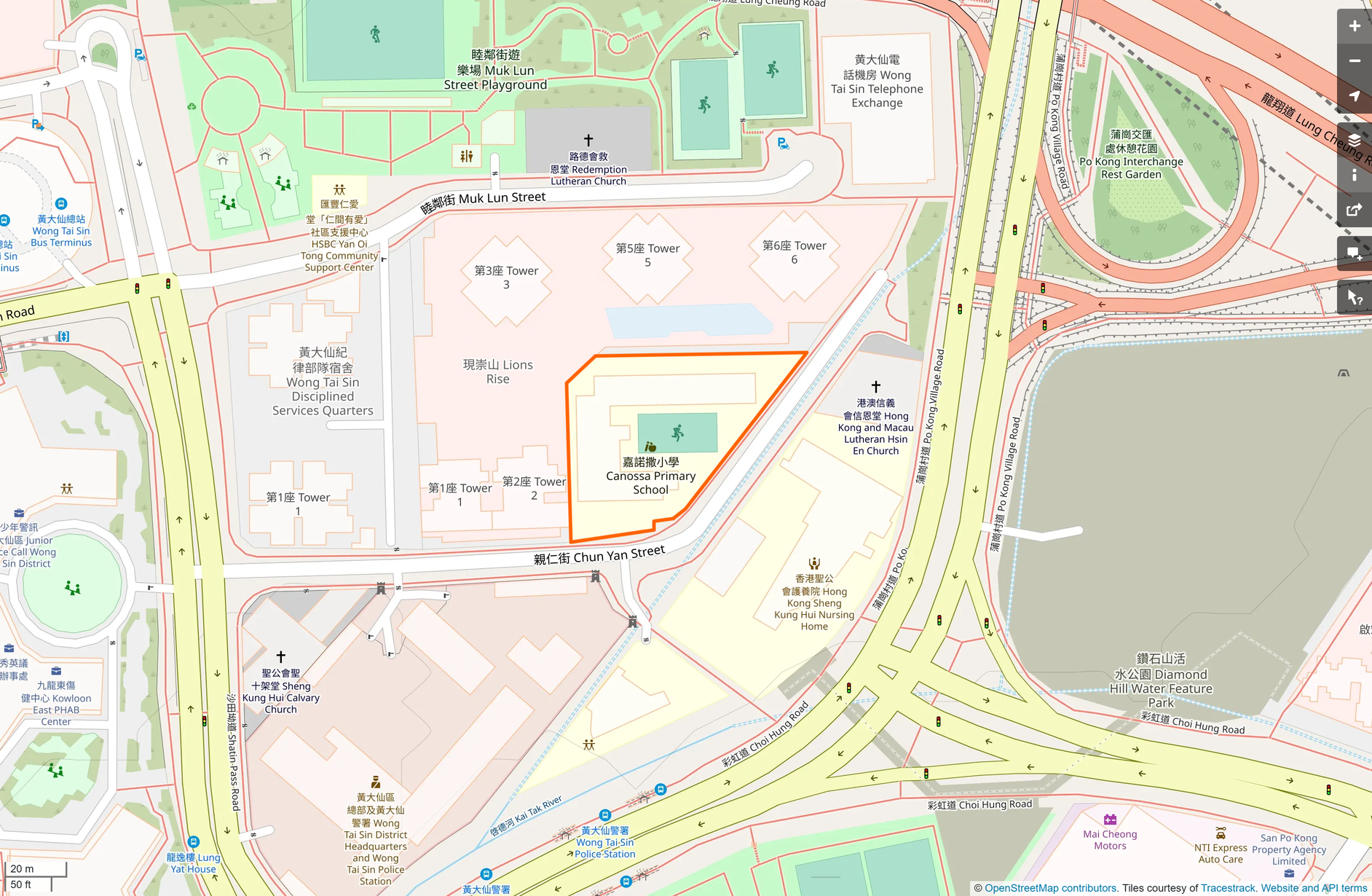 OSM: 嘉諾撒小學 Canossa Primary School