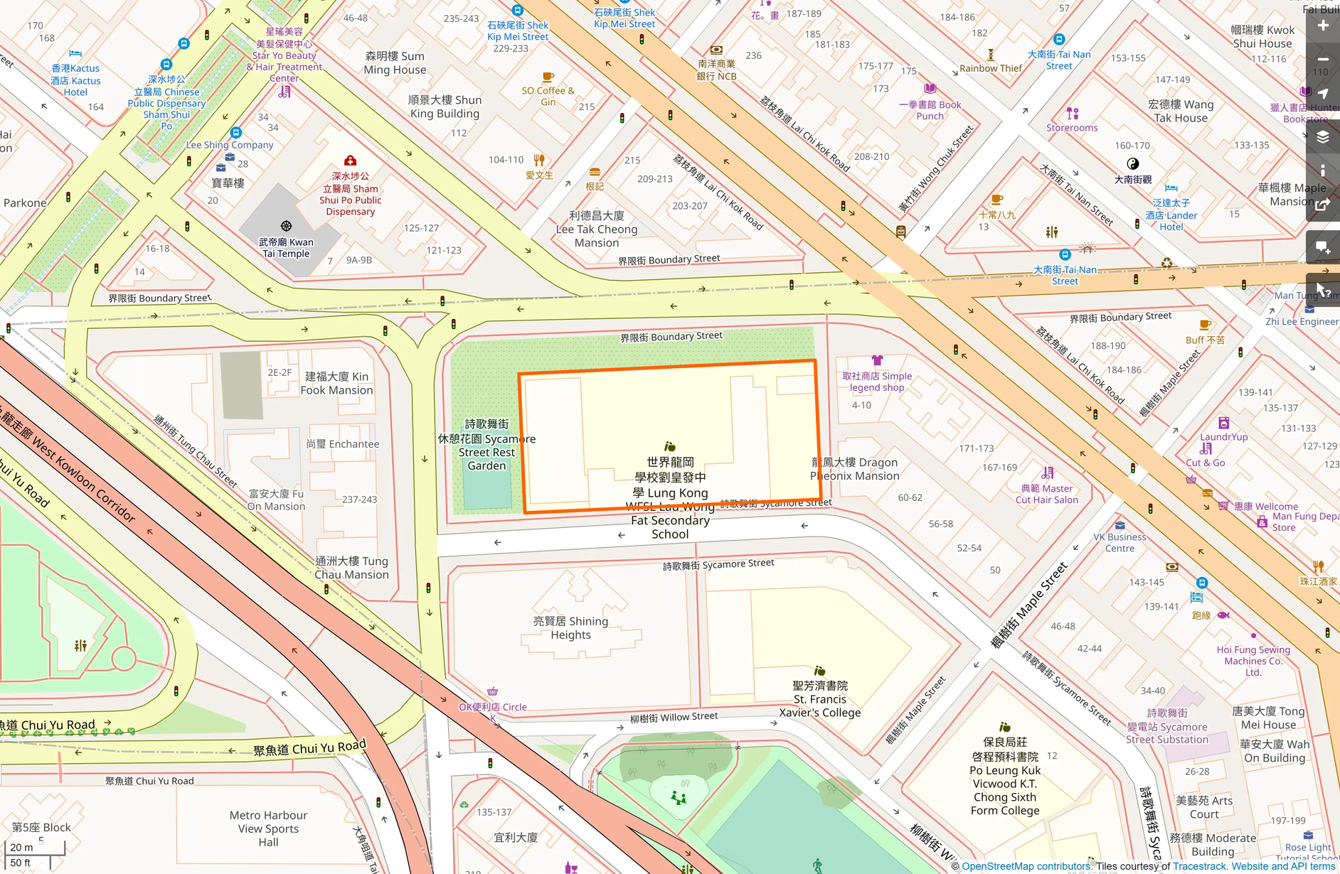 OSM: 世界龍岡學校劉皇發中學 LKWFSL Lau Wong Fat Secondary School