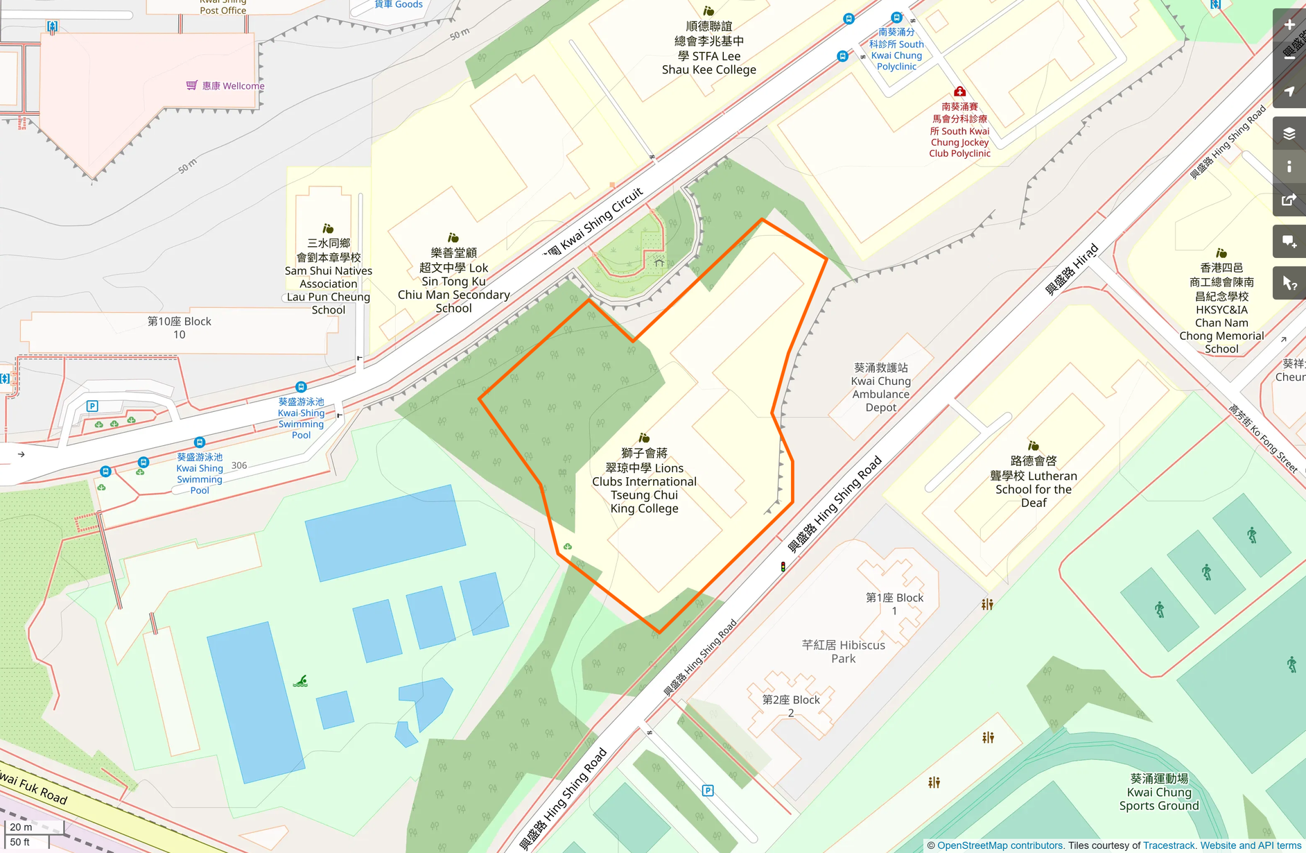 OSM: 獅子會蔣翠琼中學 Lions Clubs International Tseung Chui King College