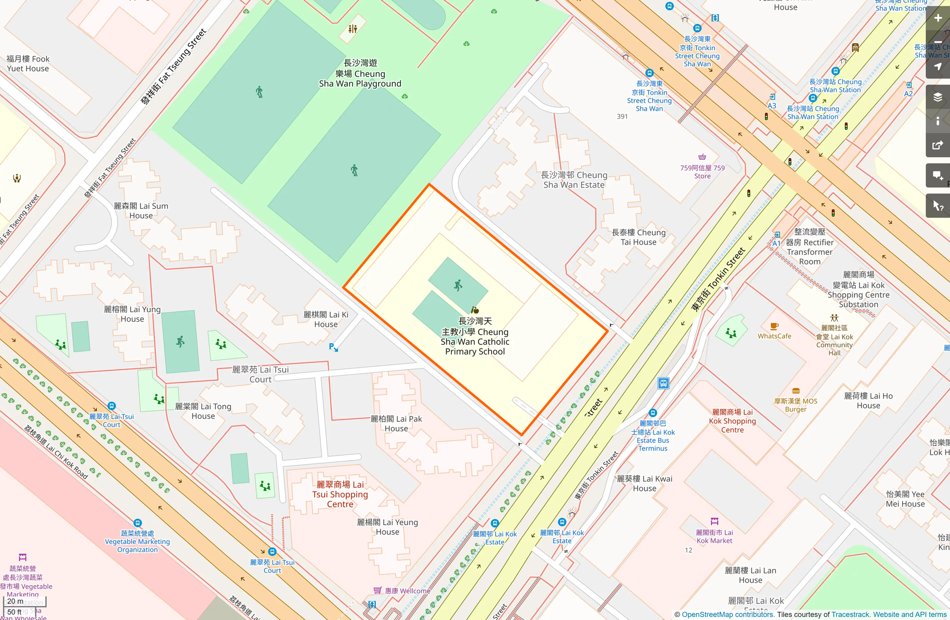 OSM: 長沙灣天主教小學 Cheung Sha Wan Catholic Primary School
