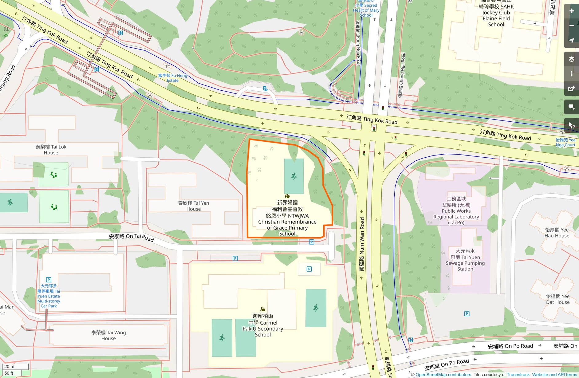 OSM: 新界婦孺福利會基督教銘恩小學 NTWJWA Christian Remembrance of Grace Primary School