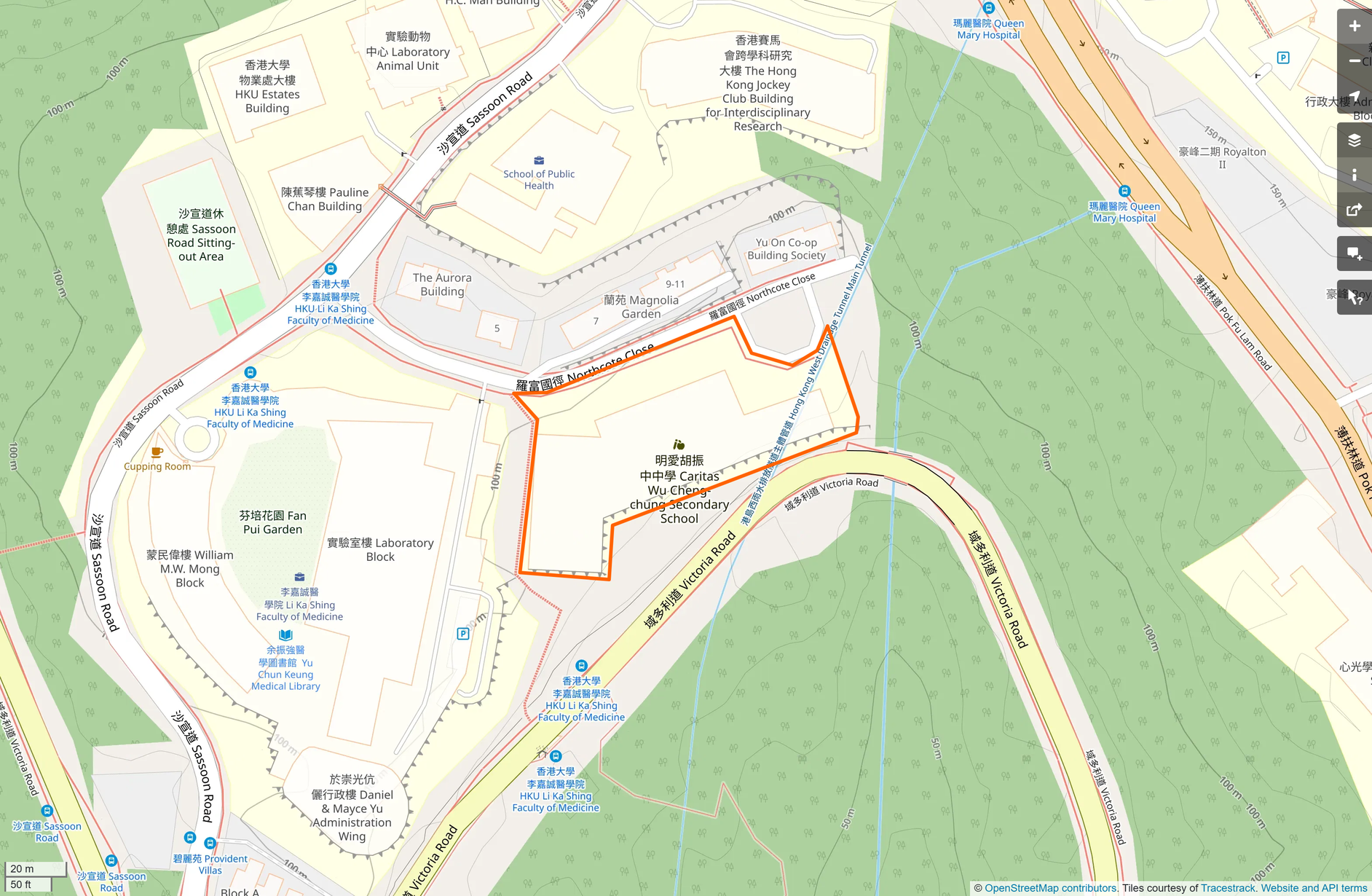 OSM: 明愛胡振中書院 Caritas Wu Cheng-Chung College