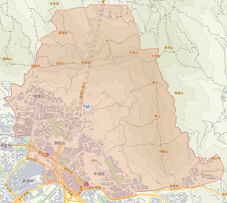 小學 45 校網覆蓋地圖