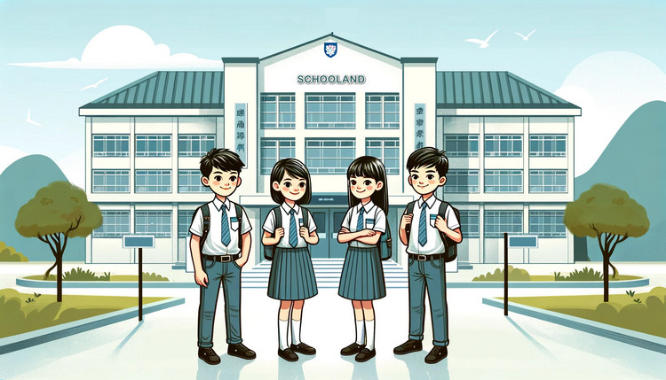 schooland secondary schools illustration
