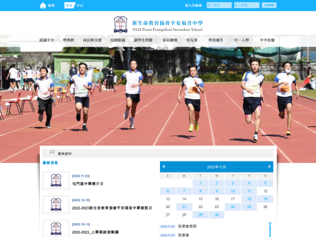 Website Screenshot of NLSI Peace Evangelical Secondary School