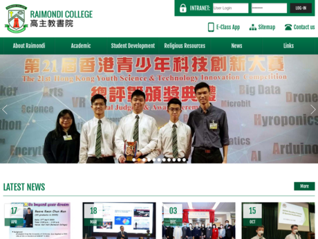 Website Screenshot of Raimondi College